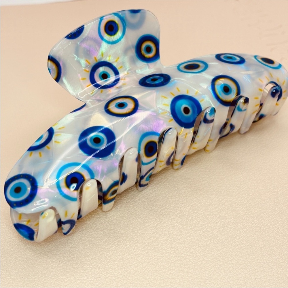 Turkish Blue Evil Eye 🧿 Hair Claw Clip